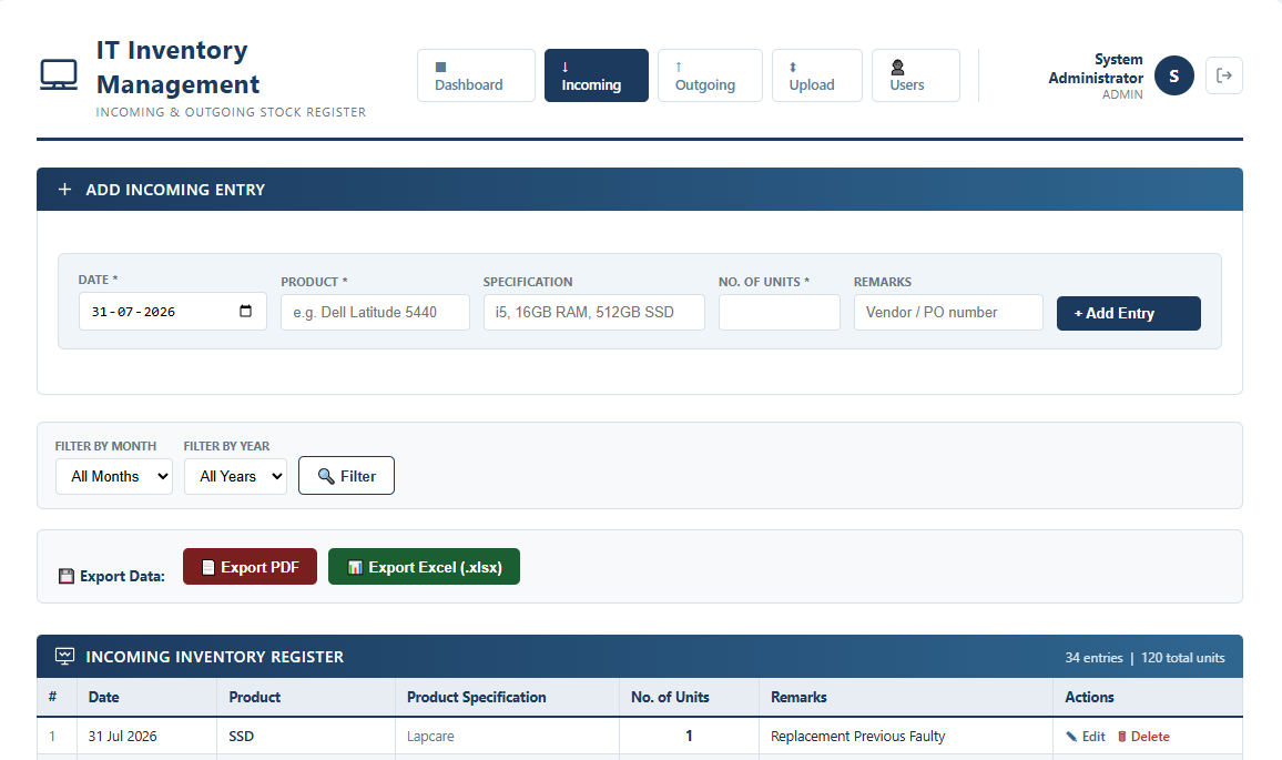 IT Inventory Management System in PHP and MySQL with Source Code IT Inventory Management System in PHP and MySQL with Source Code - Image 3