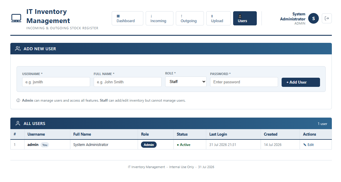 IT Inventory Management System in PHP and MySQL with Source Code IT Inventory Management System in PHP and MySQL with Source Code - Image 6