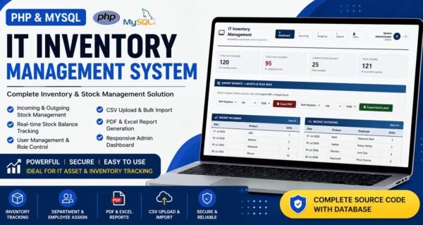 IT Inventory Management System in PHP and MySQL with Source Code