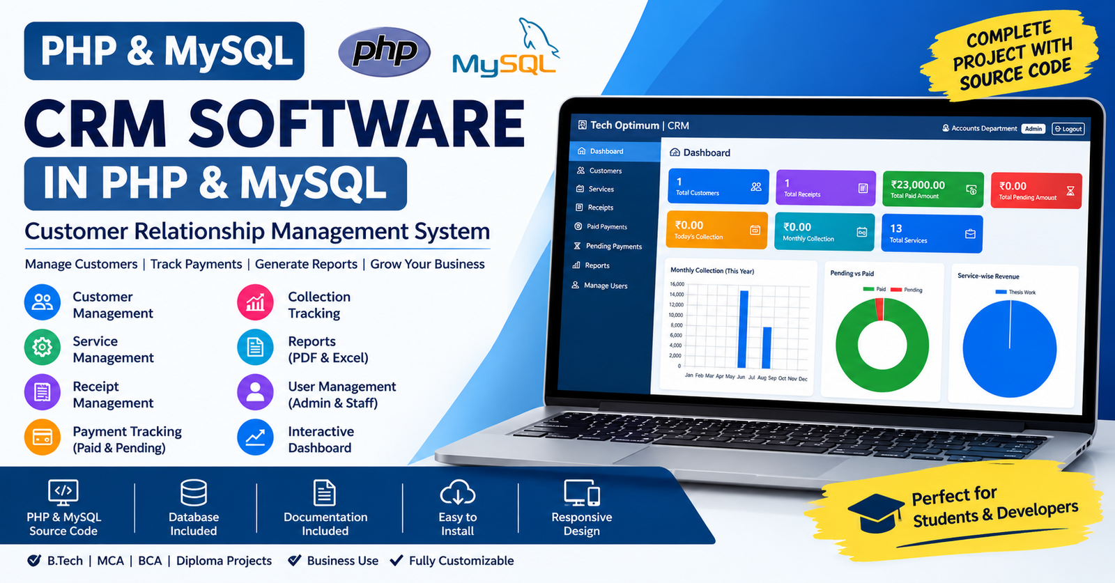 Download CRM Software in PHP and MySQL with Source Code CRM Software in PHP and MySQL